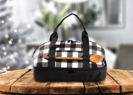Farmhouse Plaid 2-Tier Potluck Tote (Bolsa aislada para llevar comida preparade (caliente o fria)) — view details