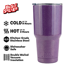 Purple Sequin 30oz Stainless Steel Tumbler — view details