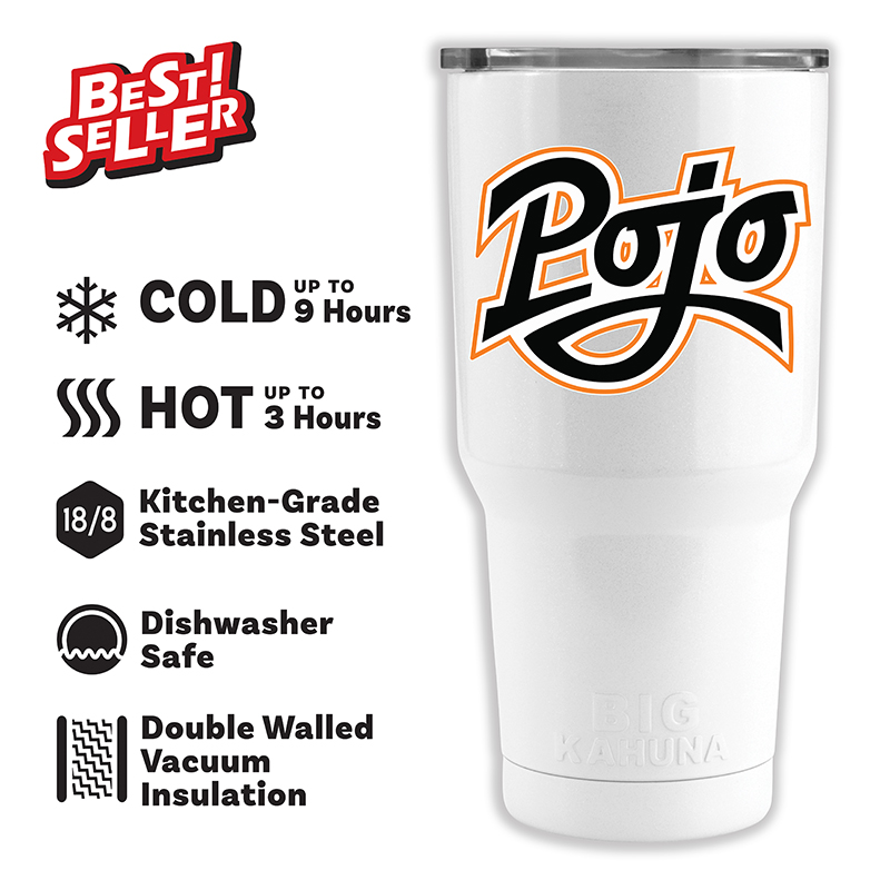 SPRINGTOWN POJO CUSTOM White 30oz Stainless Steel Tumbler — view details