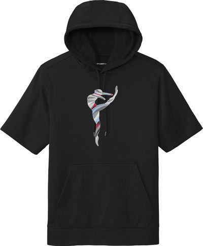 Sport-Wick Fleece Short Sleeve Hooded Pullover — view details