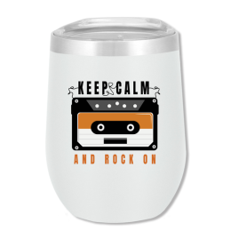 Keep Calm Rock On - White 12oz Digital Print — view details