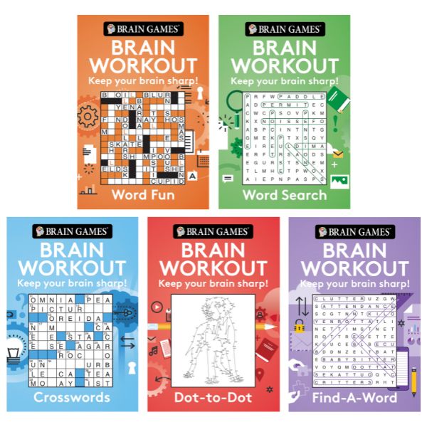 Brain Games Brain Workout - 5-Book Set