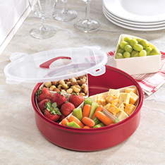 Divided Serving Tray w/Lock Lid — view details