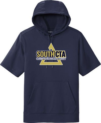 Sport-Wick Fleece Short Sleeve Hooded Pullover — view details
