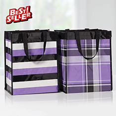 Lilac Recycled Tote Bags, Set of 2 — view details