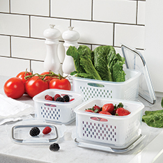 Storage Containers with Removable Strainers, Set of 3 — view details