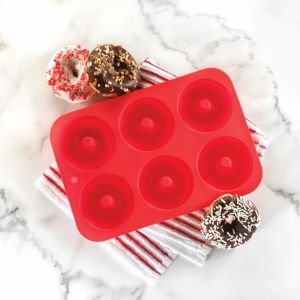 Silicone Non-Stick Donut Baking Pan - Set of 2