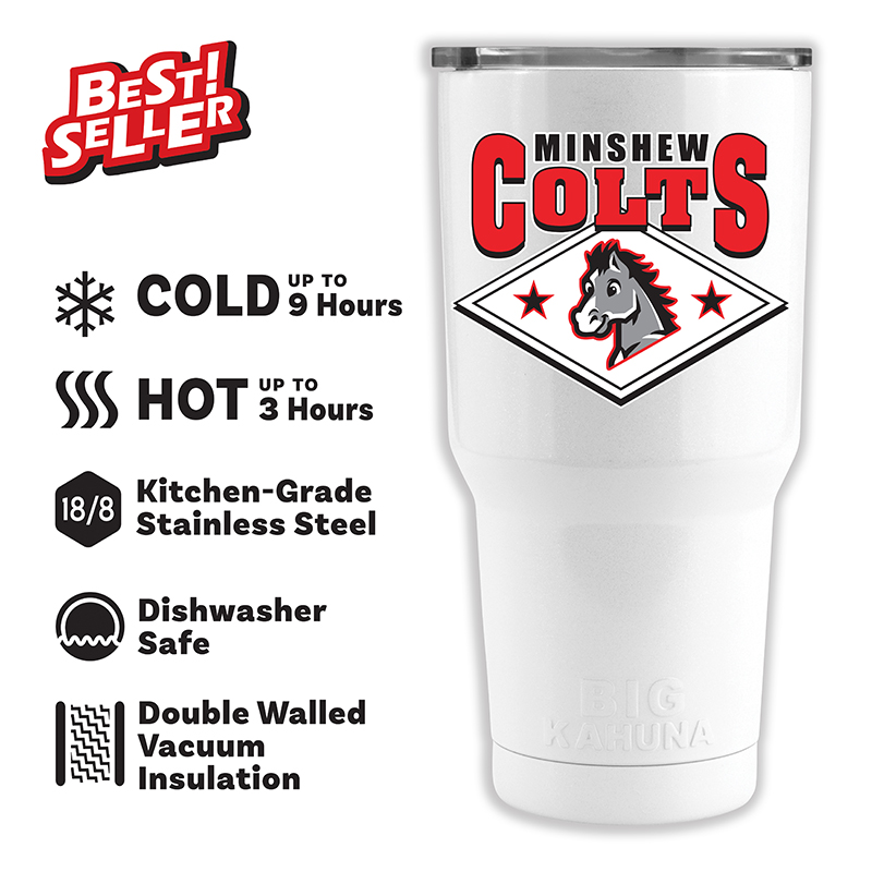 CUSTOM LOGO White 30oz Stainless Steel Tumbler — view details