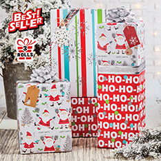 Happy Santa 3-Roll Wrap Pack — view details