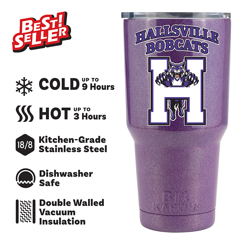 CUSTOM LOGO Purple Sequin 30oz Stainless Steel Tumbler — view details