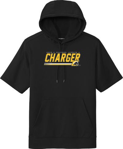Sport-Wick Fleece Short Sleeve Hooded Pullover — view details
