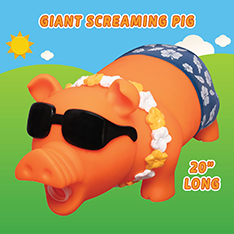 GIANT SCREAMING HUG ME PIG (ORANGE) — view details