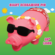 GIANT SCREAMING HUG ME PIG (PINK) — view details