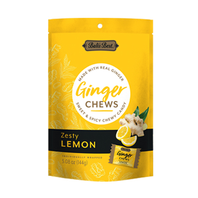 Zesty Lemon Ginger Chews (5.08 oz Bag) — view details