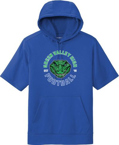 Sport-Wick Fleece Short Sleeve Hooded Pullover — view details