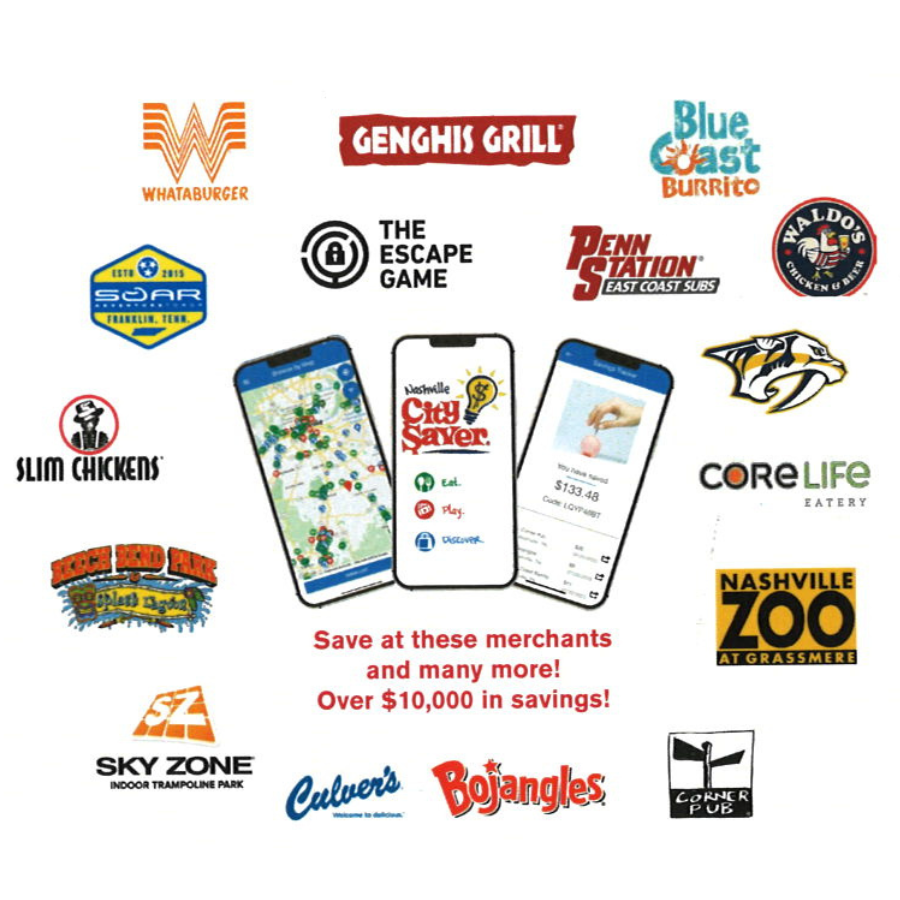 Nashville City Saver Subscription Card — view details