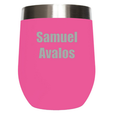 16 Oz. Personalized Stainless Steel Pink Open Top Tumbler — view details