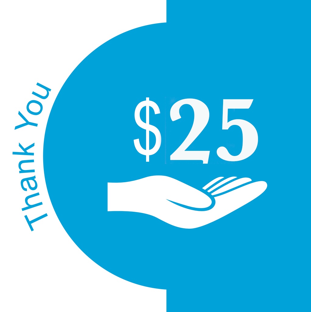 $25 Donation. Every $25 donation counts as one item sold towards students earning prizes! — view details