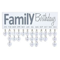 FAMILY BIRTHDAYS HOME DECOR